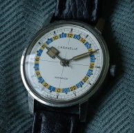 Rare & unusual vintage Caravelle 24 hour watch  
